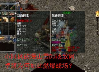 小阿枫的漫山雪DJ战歌阿卓版为何如此燃爆战场? 小阿枫的漫山雪DJ战歌阿卓版为何如此燃爆战场?
